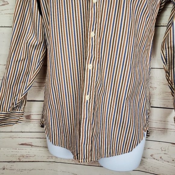 PERRY ELLIS Vintage striped button down shirt 14.5 - Picture 3 of 9